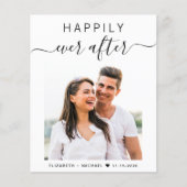 Chic Script Foto Hochzeitseinladung (Vorderseite)