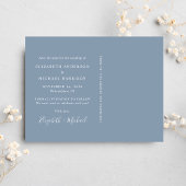 Chic Script Foto Overlay Dusty Blue Save the Date Ankündigungspostkarte