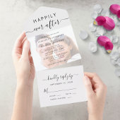 Chic Script-Foto-Overlay-Hochzeit All In One Einladung