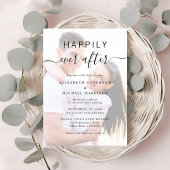 Chic Script-Foto-Overlay-Hochzeit Einladung
