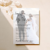 Chic Script Foto Overlay Hochzeitempfang Einladung