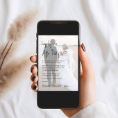 Chic Script Foto Overlay Hochzeitempfang Einladung