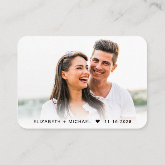 Chic Script Foto QR Code Cream Wedding RSVP Begleitkarte (Rückseite)