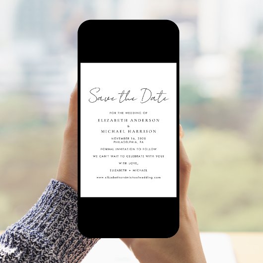 Chic Script-Foto Save The Date