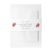 Chic Script Future Mr. Burgundy Leaf Wedding Einladungsbanderole (Vorderseite Beispiel)