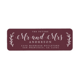 Chic Script Future Mr. Burgundy Rücksendeadresse