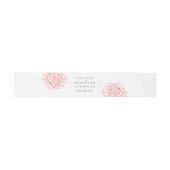 Chic Script Future Mr. Coral Floral Wedding Einladungsbanderole (Flach)