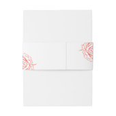 Chic Script Future Mr. Coral Floral Wedding Einladungsbanderole (Rückseitenbeispiel)