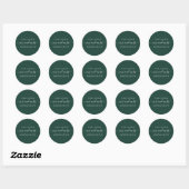 Chic Script Future Mr. Dark Green Wedding Runder Aufkleber (Blatt)