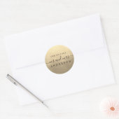 Chic Script Future Mr. Gold Wedding Runder Aufkleber (Umschlag)