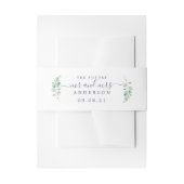 Chic Script Future Mr. Green Foliage Wedding Einladungsbanderole (Vorderseite Beispiel)