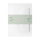 Chic Script Future Mr. Green Foliage Wedding Einladungsbanderole (Vorderseite Beispiel)