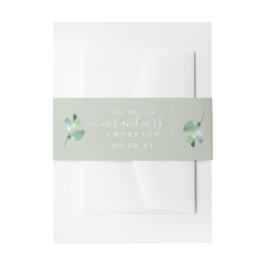 Chic Script Future Mr. Green Foliage Wedding Einladungsbanderole
