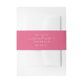 Chic Script Future Mr. Hot Pink Wedding Einladungsbanderole (Vorderseite Beispiel)