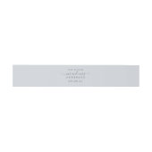 Chic Script Future Mr. Ice Blue Wedding Einladungsbanderole (Flach)