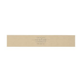 Chic Script Future Mr. Kraft Paper Wedding Einladungsbanderole (Flach)