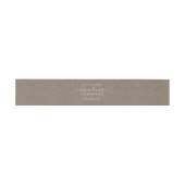 Chic Script Future Mr. Kraft Paper Wedding Einladungsbanderole (Flach)