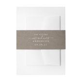 Chic Script Future Mr. Kraft Paper Wedding Einladungsbanderole (Vorderseite Beispiel)