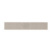Chic Script Future Mr. Kraft Paper Wedding Einladungsbanderole (Flach)