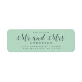 Chic Script Future Mr Mrs Hochzeits Rücksendeadres (Vorne)