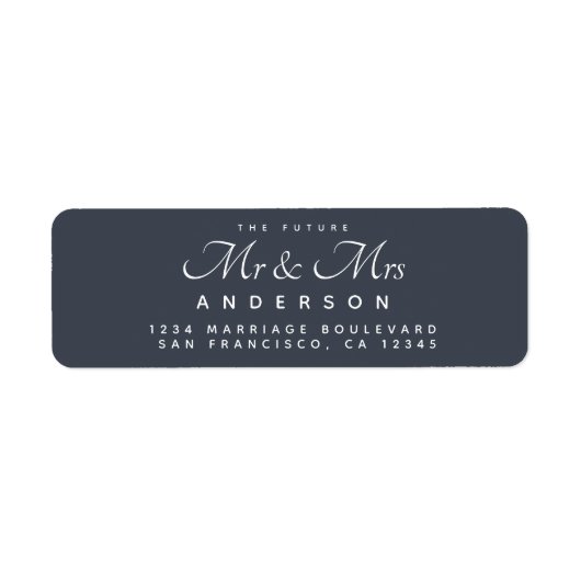 Chic Script Future Mr Mrs Hochzeitsadresse (Vorne)