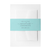 Chic Script Future Mr. Pastel Blue Wedding Einladungsbanderole (Vorderseite Beispiel)