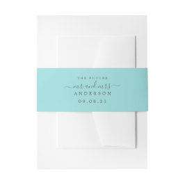 Chic Script Future Mr. Pastel Blue Wedding Einladungsbanderole