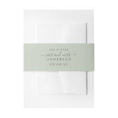 Chic Script Future Mr. Pastel Green Wedding Einladungsbanderole (Vorderseite Beispiel)