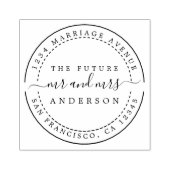 Chic Script Future Mr. Round Rücksendeadresse Gummistempel (Prägung)