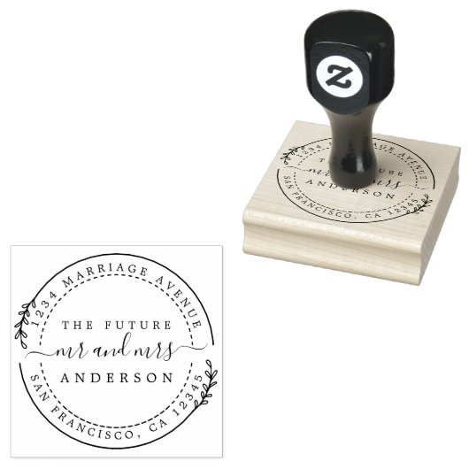 Chic Script Future Mr. Round Rücksendeadresse Gummistempel (Stempel)