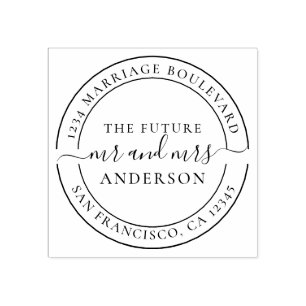 Chic Script Future Mr. Round Rücksendeadresse Gummistempel