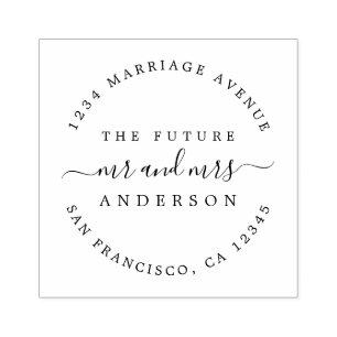 Chic Script Future Mr. Round Rücksendeadresse Gummistempel