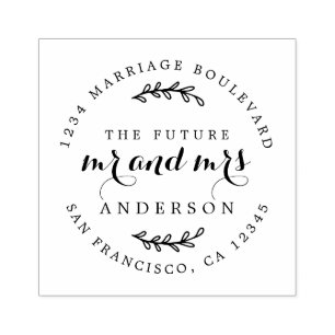 Chic Script Future Mr. Round Rücksendeadresse Gummistempel