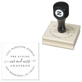 Chic Script Future Mr. Round Rücksendeadresse Gummistempel (Stempel)