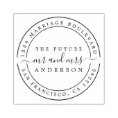 Chic Script Future Mr. Round Rücksendeadresse Gummistempel (Prägung)