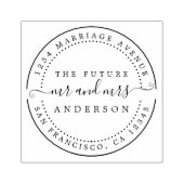 Chic Script Future Mr. Round Rücksendeadresse Gummistempel (Prägung)