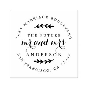 Chic Script Future Mr. Round Rücksendeadresse Gummistempel