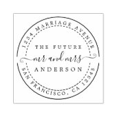 Chic Script Future Mr. Round Rücksendeadresse Gummistempel (Prägung)