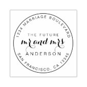 Chic Script Future Mr. Round Rücksendeadresse Rub Gummistempel (Prägung)