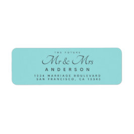 Chic Script Future Mr. Wedding Address
