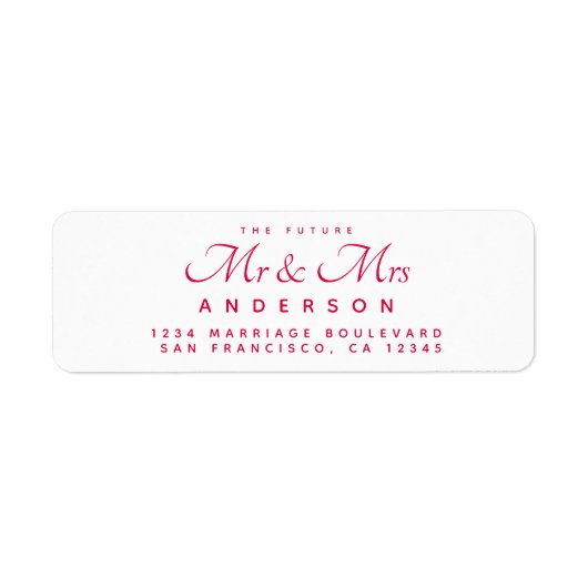 Chic Script Future Mr. Wedding Address (Vorne)