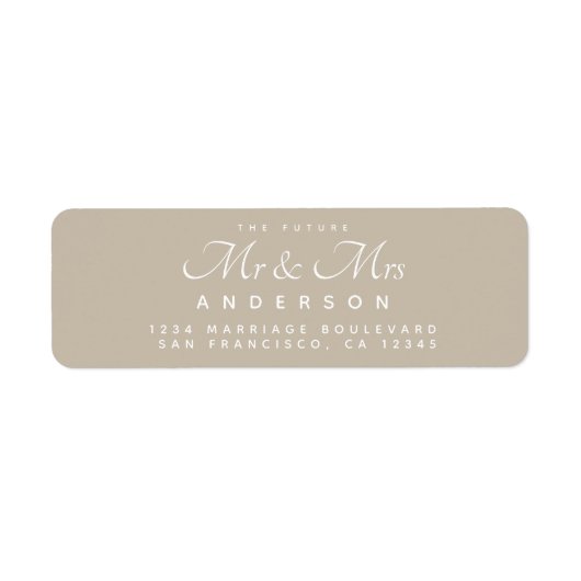Chic Script Future Mr. Wedding Address (Vorne)