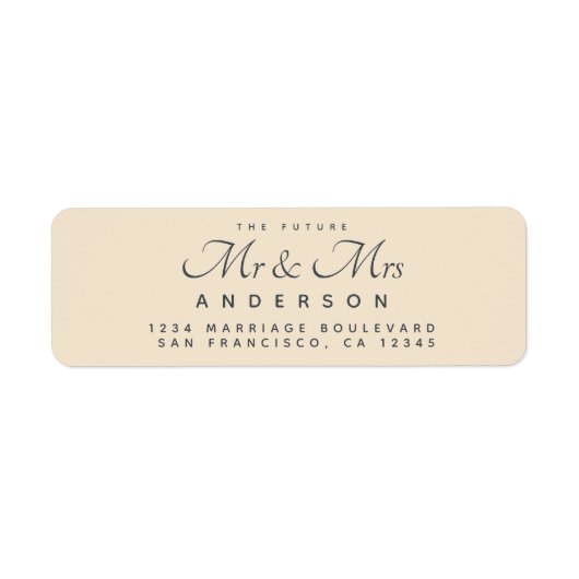 Chic Script Future Mr. Wedding Address (Vorne)
