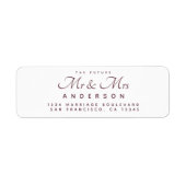 Chic Script Future Mr. Wedding Address (Vorne)