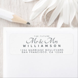 Chic Script Future Mr. Wedding Address