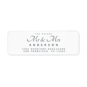 Chic Script Future Mr. Wedding Address (Vorne)