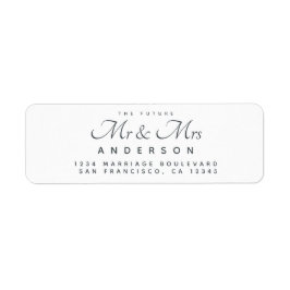 Chic Script Future Mr. Wedding Address
