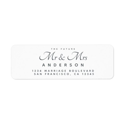 Chic Script Future Mr. Wedding Address (Vorne)