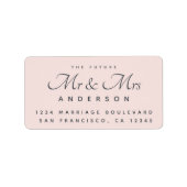 Chic Script Future Mr. Wedding Address Adressaufkleber (Vorne)