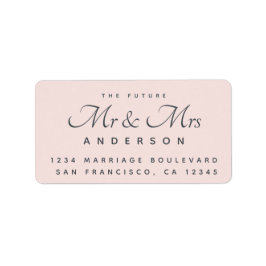 Chic Script Future Mr. Wedding Address Adressaufkleber
